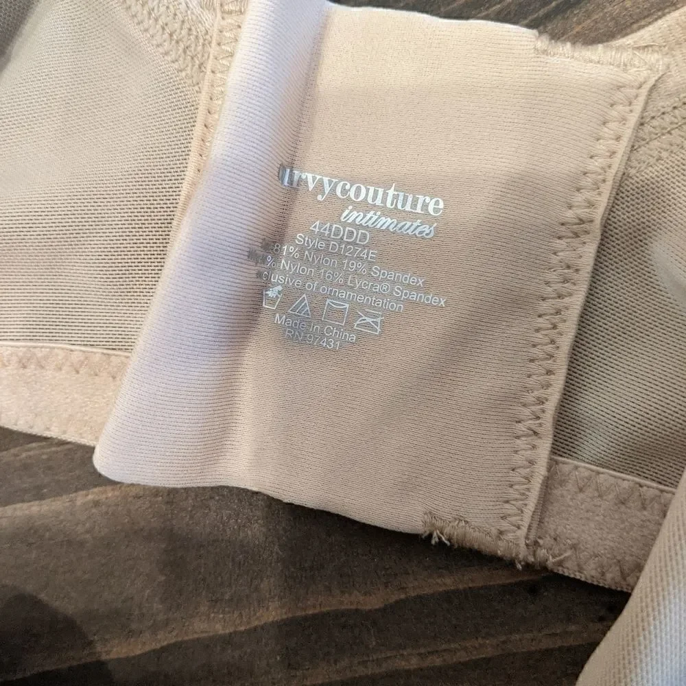 CURVY COUTURE INTIMATES BRA nude tan 44DDD